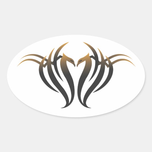 Phoenix Ovaler Aufkleber (Vorderseite)