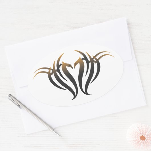 Phoenix Ovaler Aufkleber (Umschlag)