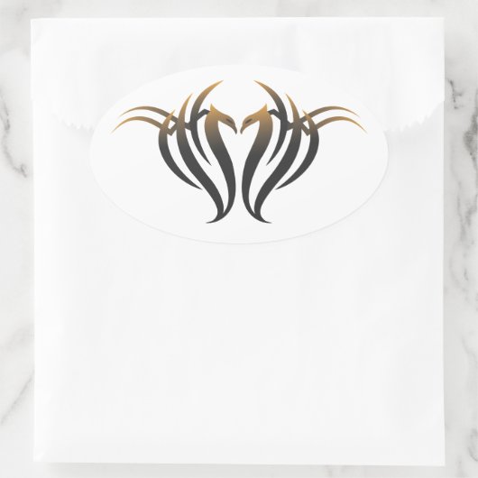 Phoenix Ovaler Aufkleber (Tasche)