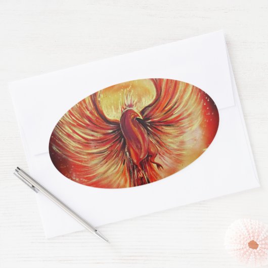 Phoenix Ovaler Aufkleber (Umschlag)