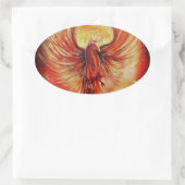 Phoenix Ovaler Aufkleber (Tasche)
