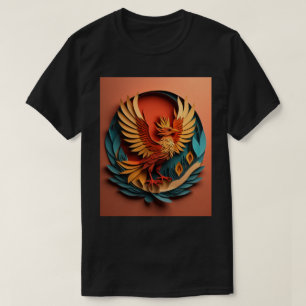 Phoenix Paper Art Design T - Shirt