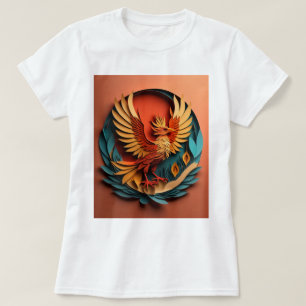 Phoenix Paper Art Design T - Shirt