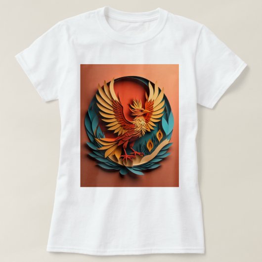 Phoenix Paper Art Design T - Shirt (Design vorne)