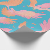 Phoenix Pastel Personalisiertes Muster Geschenkpapier (Ecke)