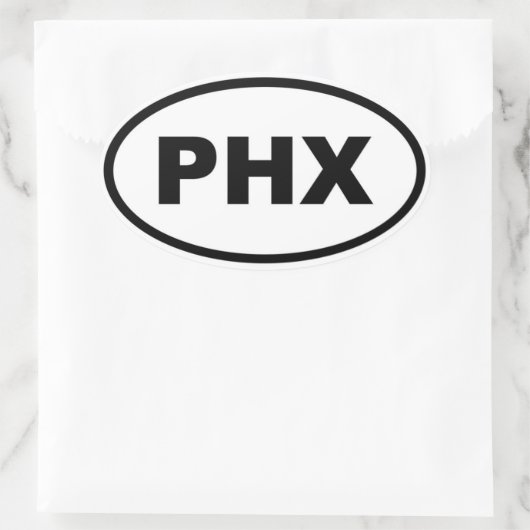 Phoenix PHX Ovaler Aufkleber (Tasche)