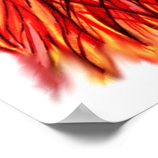 Phoenix Print Poster (Ecke)