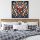 Phoenix Rebirth: Eine zeitlose Masterpiece-Leinwan Leinwanddruck (Insitu (Schlafzimmer))