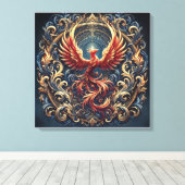 Phoenix Rebirth: Eine zeitlose Masterpiece-Leinwan Leinwanddruck (Insitu (Holzboden))