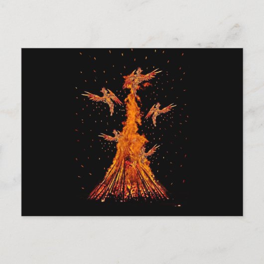 Phoenix Rebirth Postkarte (Vorderseite)