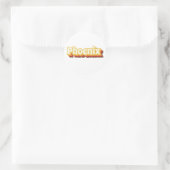 Phoenix Retro Vintager Text Runder Aufkleber (Tasche)