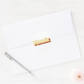 Phoenix Retro Vintager Text Runder Aufkleber (Umschlag)