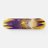 Phoenix Rise – Minimal Flame Skateboard (Horizontal)
