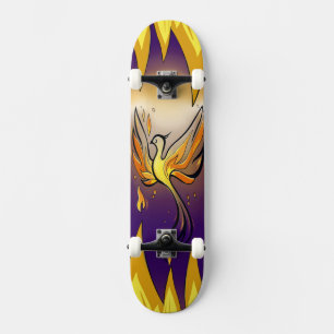 Phoenix Rise – Minimal Flame Skateboard