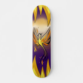Phoenix Rise – Minimal Flame Skateboard