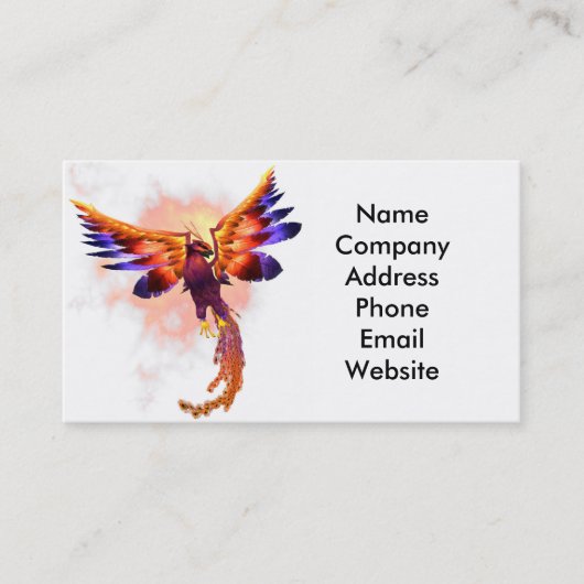 Phoenix Rising Business Card Visitenkarte (Vorderseite)