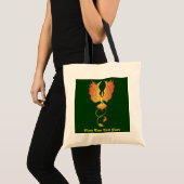 Phoenix Rising Custom Text Tasche (Vorderseite (Produkt))