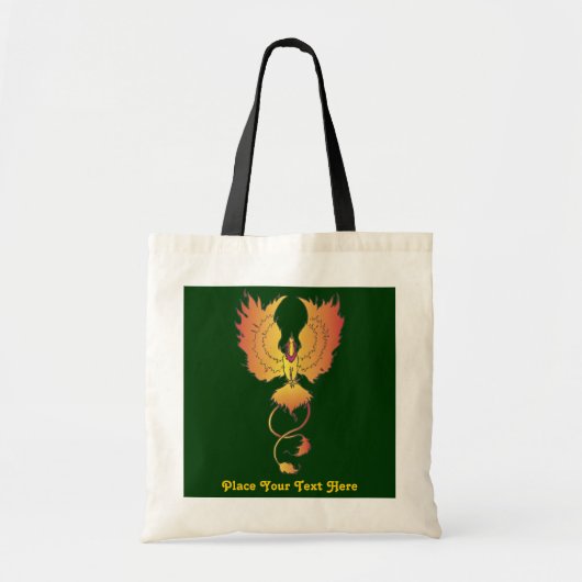 Phoenix Rising Custom Text Tasche (Vorne)