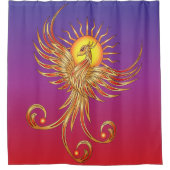 Phoenix Rising Duschvorhang (Vorderseite)