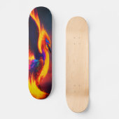 Phoenix Rising Eagle Flame SkateBoard, Digital Art Skateboard (Vorderseite)