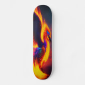 Phoenix Rising Eagle Flame SkateBoard, Digital Art Skateboard (Vorderseite)
