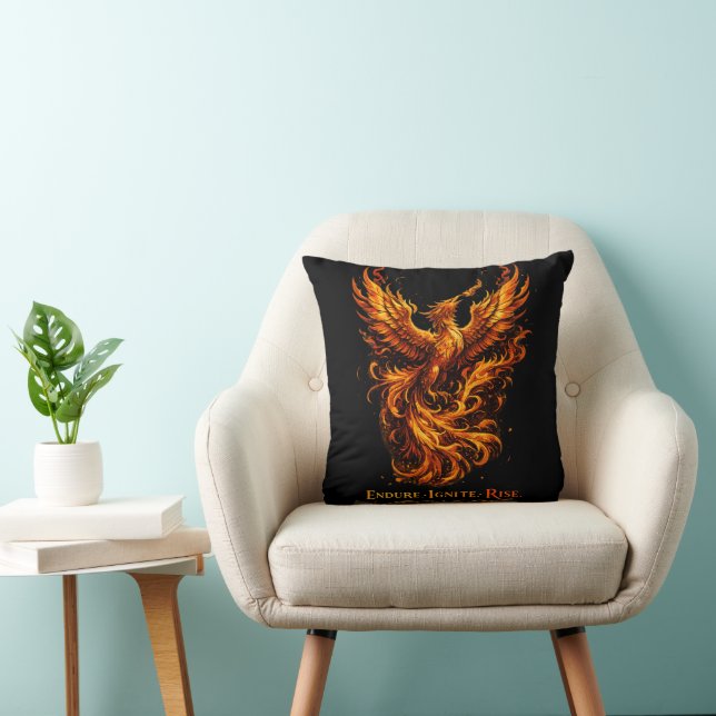 Phoenix Rising Endure Ignite Rise Fantasy Vogel Kissen (Stuhl )