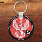 Phoenix Rising Erholung Milestone OM, NA, Al-Anon Schlüsselanhänger (Vorderseite)
