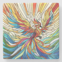 Phoenix Rising - farbige Mosaikkunst