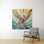 Phoenix Rising - farbige Mosaikkunst Wandteppich (Beispiel)