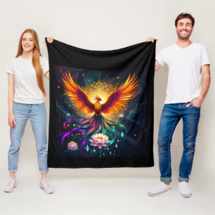 Phoenix Rising Feuer Fleecedecke