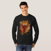 Phoenix Rising Flame Graphic Bold Fire Bird T-Shirt (Vorne ganz)
