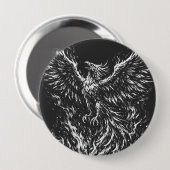 Phoenix Rising From the Flames von BurnsInHell Button (Vorne & Hinten)