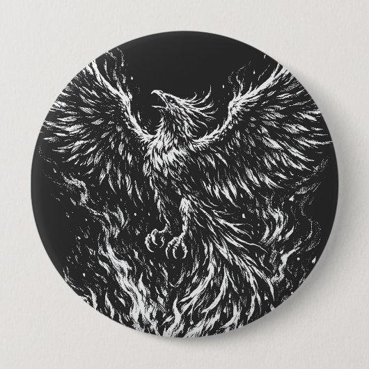 Phoenix Rising From the Flames von BurnsInHell Button (Vorderseite)