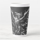 Phoenix Rising From the Flames von BurnsInHell Milchtasse (Vorderseite)