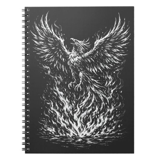 Phoenix Rising From the Flames von BurnsInHell Notizblock (Vorderseite)