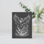 Phoenix Rising From the Flames von BurnsInHell Postkarte (Stehend Vorderseite)