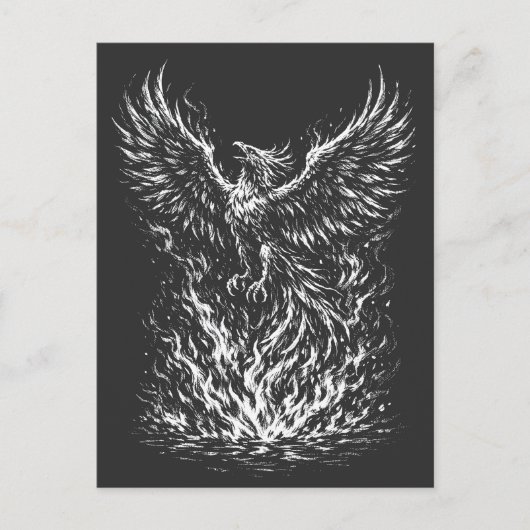 Phoenix Rising From the Flames von BurnsInHell Postkarte (Vorderseite)