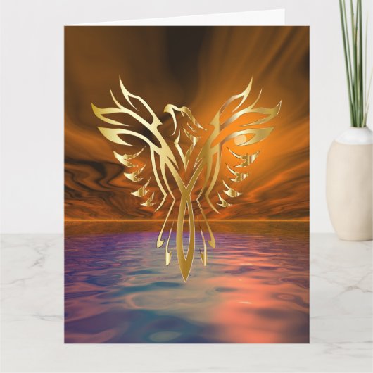 Phoenix Rising Greeting Card Karte (Vorderseite)