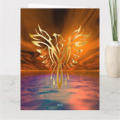Phoenix Rising Grußkarte Karte (Rückseite)