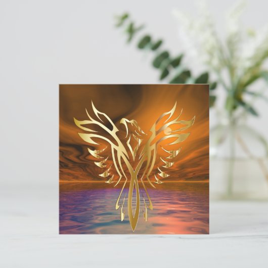 Phoenix Rising Karte (Stehend Vorderseite)