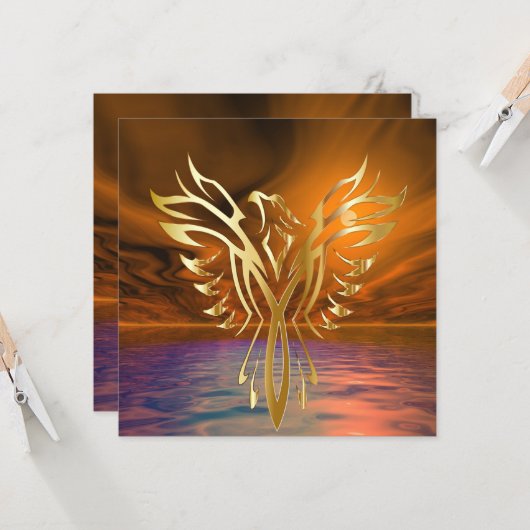 Phoenix Rising Karte (Vorderseite/Rückseite Beispiel)