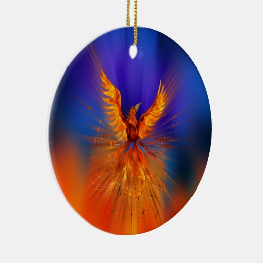 Phoenix Rising Keramik Ornament (Rechts)