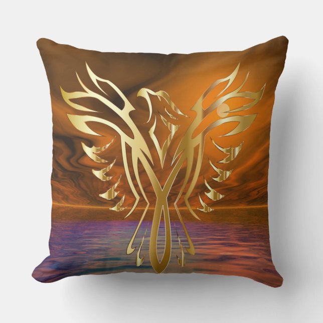 Phoenix Rising Kissen (Vorderseite)