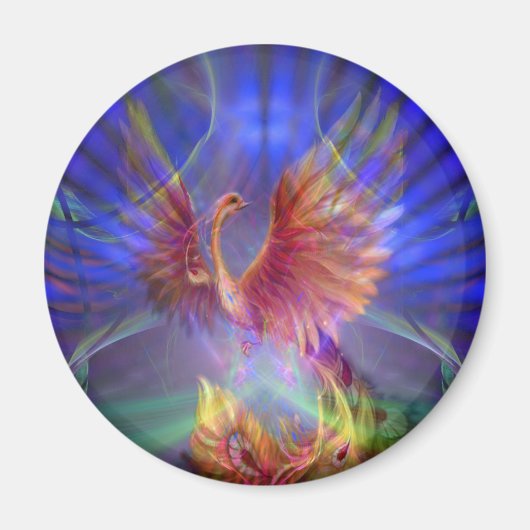 Phoenix Rising Kühlschrank Magnet (Vorne)