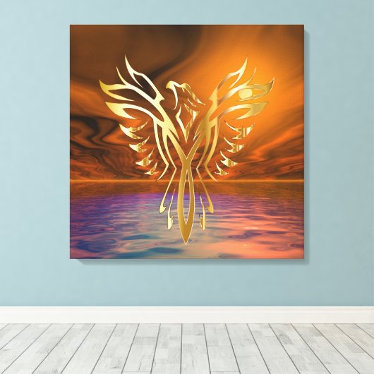 Phoenix Rising Leinwanddruck (Insitu (Holzboden))