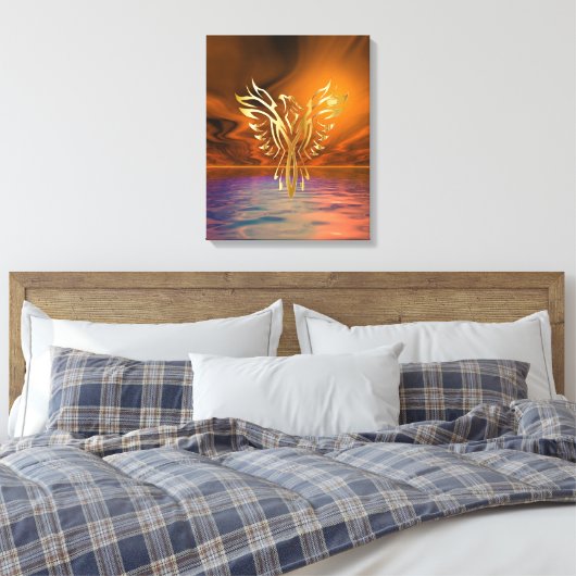 Phoenix Rising Leinwanddruck (Insitu (Schlafzimmer))