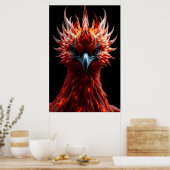 🔥 Phoenix Rising - Majestic Fire Bird Fantasy Art Poster (Küche)
