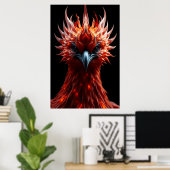 🔥 Phoenix Rising - Majestic Fire Bird Fantasy Art Poster (Heimbüro)