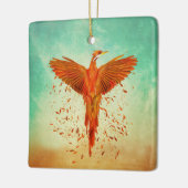 Phoenix Rising - Mixed Media Keramikornament (Links)