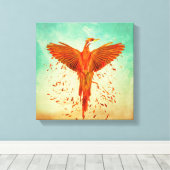 Phoenix Rising - Mixed Media Leinwanddruck (Insitu (Holzboden))
